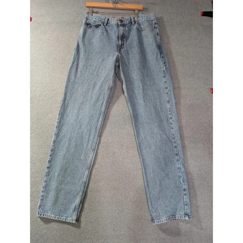 Harley-Davidson Straight Leg Jeans Men's 36x36 Light Wash Denim Biker
